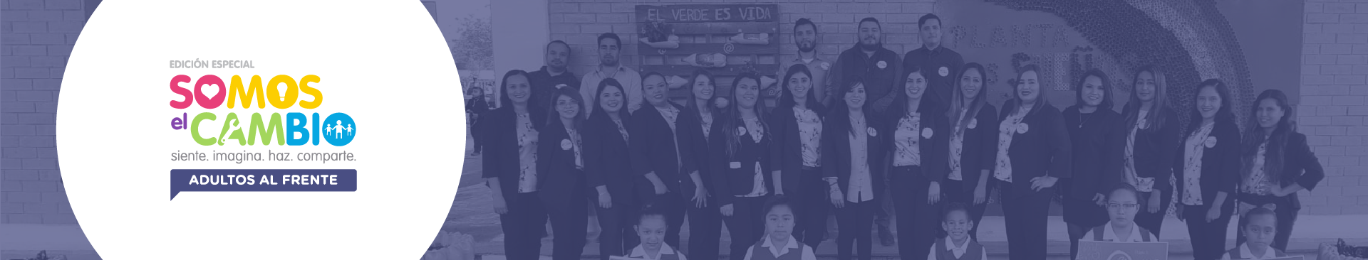 Banner del Reto Somos el Cambio Adultos al Frente.